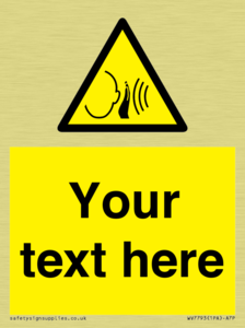 Custom warning sudden loud noise